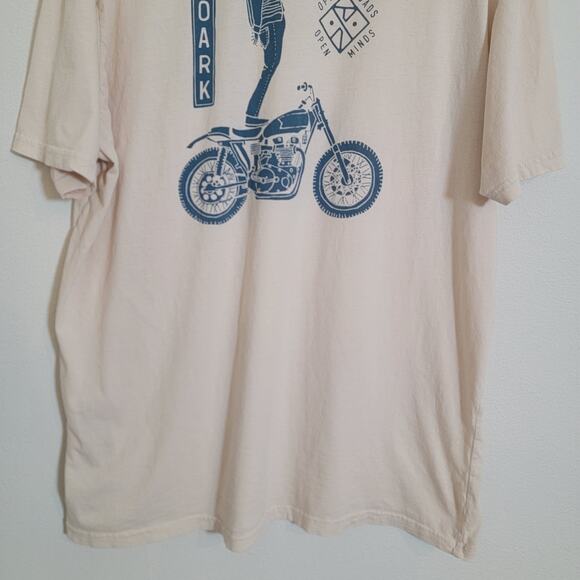 Huckberry Roark Cream Ghost Rider Tee T-Shirt XL 100% Cotton Casual Men Graphic - Picture 8 of 10